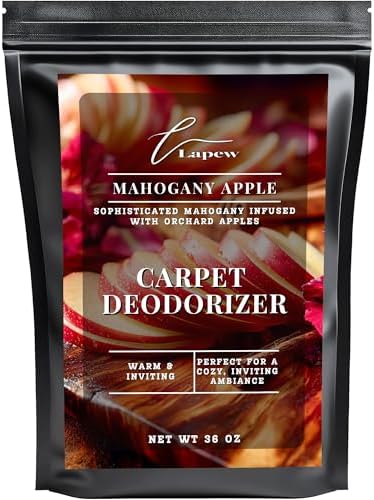 Lapew Mahogany Apple Carpet Deodorizer Powder - Pet Safe Freshener for Vacuuming | Scented Odor Eliminator for Home | 36 oz by Lapew
