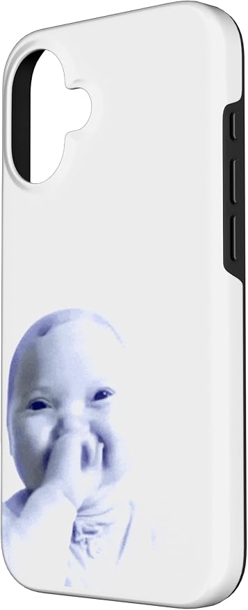 AI Baby Holding Laugh Meme Case for iPhone 16 - Image 2