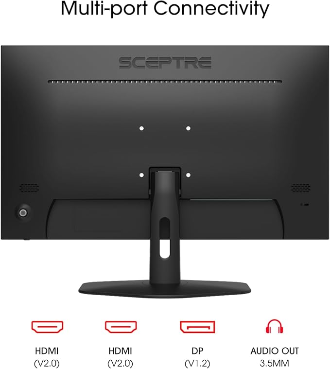 Sceptre 27-inch Prime Gaming Monitor 100Hz 1ms DisplayPort HDMI x2 100% sRGB AMD FreeSync Build-in Speakers, Eye Care Frameless Machine Black 2025 (E275W-FW100T Series) | 1ms Blur Reduction/5ms G-to-G, 100% Srgb, Amd Freesync, Dp1.2 Plus 2×hdmi2.0, 2×2... - Image 4