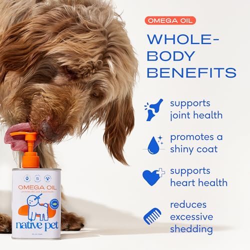 Native Pet Omega 3 Fish Oil for Dogs & Cats – Wild Alaskan Salmon Oil for Dogs Skin and Coat, Supports Joints, Heart & Shedding – Fast-Absorbing Omega 3 6 9 Liquid Supplement – 32oz - Image 2