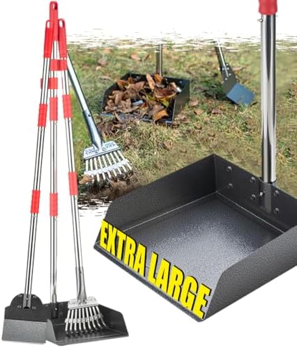 FUSBUNTY Dog Pooper Scooper Set, Heavy Duty Stainless Steel Rake & Spade by FUSBUNTY