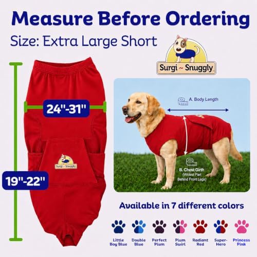 Surgi Snuggly Dog Surgery Recovery Suit, Cone Alternative, Spay/Neuter XLS - Image 6