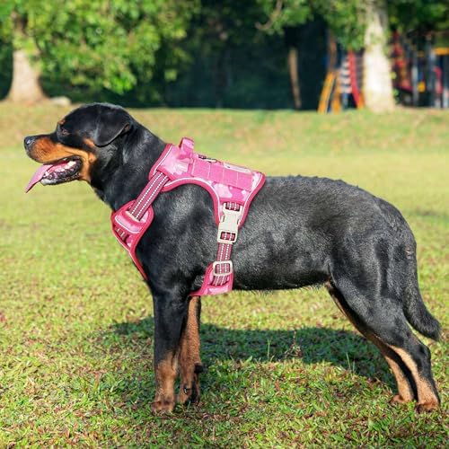 Beebiepet Tactical No Pull Dog Harness with Leash, X-Large, Pink Camo - Image 2