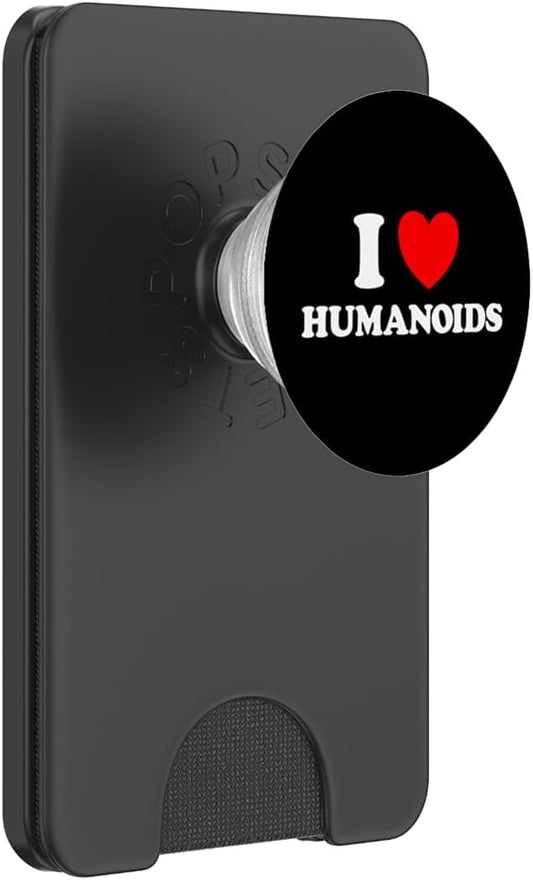 Humanoid Heart Funny Cute Embodied AI Bot Robot Being Fan PopSockets PopWallet for MagSafe by Unknown