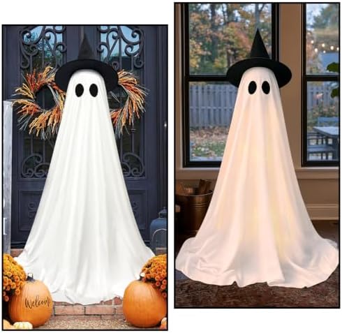 DAZONGE 2-Pack Halloween Ghost Decorations Outdoor with Remote Lights - Image 6