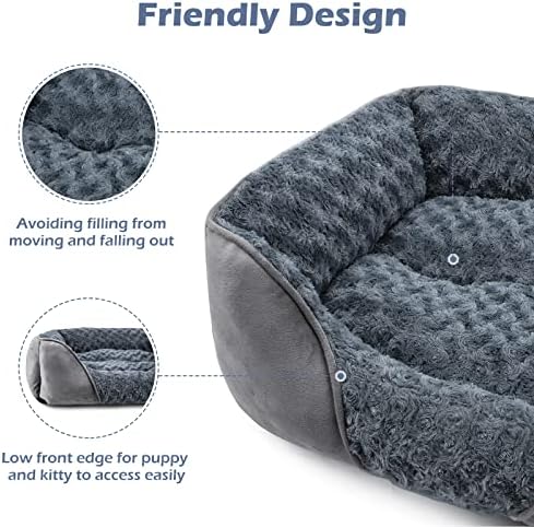 INVENHO Dog Bed Medium Size Dog, Orthopedic Warming Soft Calming Sleeping Puppy Bed Durable Pet Bed with Anti-Slip Bottom - Image 5