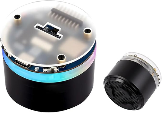 ESP32-S3 AI Smart Speaker Development Board, Supports Dual-MIC Audio Capture, AI Speech Interaction, Surround RGB Lighting, External LCD Displays and Cameras, 2.4GHz Wi-Fi & BlE 5, etc. by Waveshare