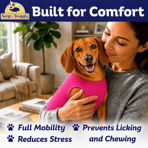 Surgi Snuggly Dog Surgery Recovery Suit, Cone Alternative, Spay/Neuter S - Image 5