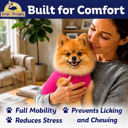 Surgi Snuggly Dog Surgery Recovery Suit, Cone Alternative, Spay/Neuter ML - Image 5