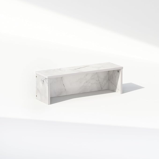 Furinno Classic Desk Organizers and Accessories, 18-Inch Desk Organizer, Desktop Organizer, for Office Supplier, Marble White - Image 4