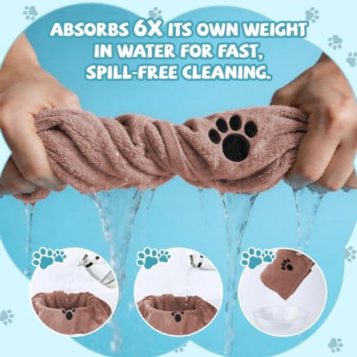 Puomue Microfiber Dog Towels for Drying Dogs, Super Absorbent and Soft Pet Towels for Dogs or Cats, 40''X23.6'', Pet-Friendly, Perfect for Pets of Different Fur Types. (Brown, 40''X23.6'' - 2pack) - Image 4