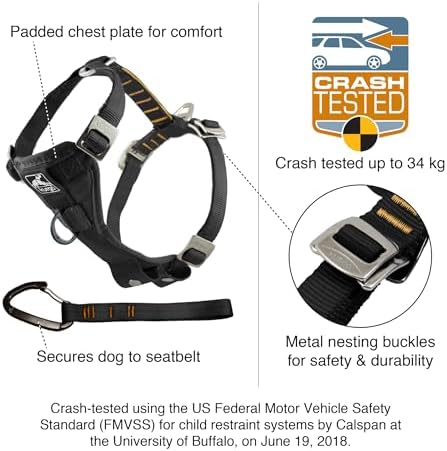 Kurgo Enhanced Strength Tru-Fit Smart Harness, Black, Medium - Image 3