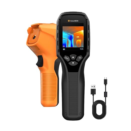 GT16S Thermal Imaging Camera with Smart AI Scene Detection, Thermometer Mode, 240×240 UIRA-IR Resolution, -4°F-1202°F Temp Alarm, 11h Runtime, Infrared Camera for HVAC Home Inspection by AccuMEMS