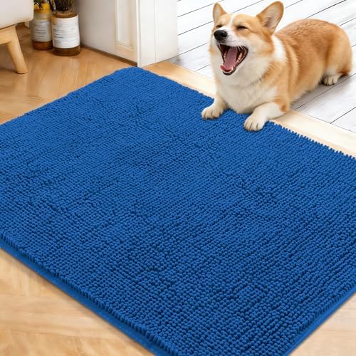 OLANLY Dog Door Mat for Muddy Paws 40x32, Super Absorbent Chenille Mud Mat by OLANLY