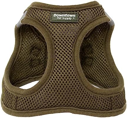 Downtown Pet Supply Step in Dog Harness for Small Dogs No Pull, Medium, Hunter Green - Adjustable Harness with Padded Mesh Fabric and Reflective Trim - Buckle Strap Harness for Dogs by DowntownPetSupply