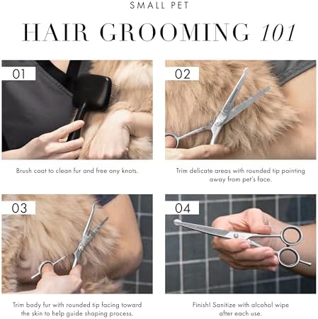 Tweezerman 7" Pet Grooming Shears-Safety Round Tips for Dogs & Cats - Image 4