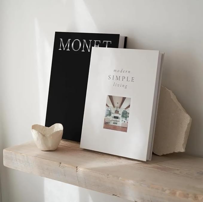 Decorative Books for Home Decor,2 Pcs Modern Minimalist Faux Book for Home Decoration,Coffee Table Decor,Living Room Aesthetic Accent (E2) - Image 6