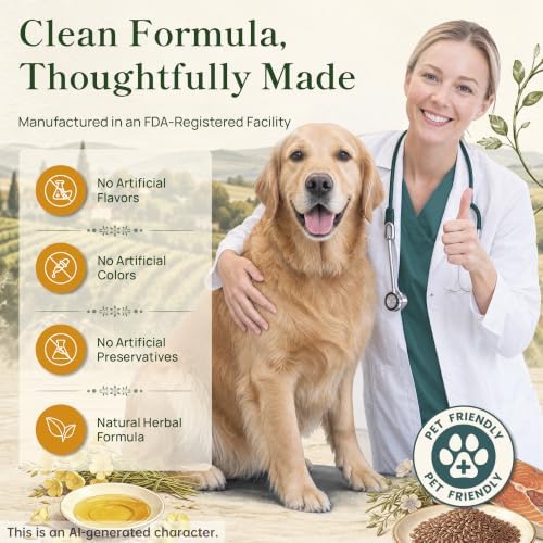 Fish Oil for Dogs & Cats, Liquid Omega-3, Skin & Coat Support, 8 oz - Image 7