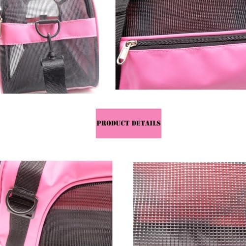 ZaneSun Cat Carrier,Soft-Sided Pet Travel Carrier for Cats,Dogs Puppy Comfort Portable Foldable Pet Bag Airline Approved (LightPink) - Image 3