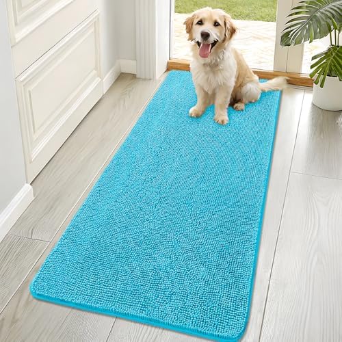 OLANLY Dog Door Mat for Muddy Paws 70x32, Super Absorbent Chenille Mud Mat by OLANLY