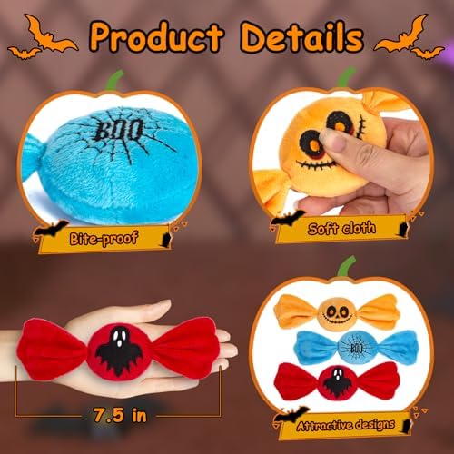 Retro Shaw Halloween Cat Toys for Indoor Cats, Crinkle Catnip Toys 3 Pack - Image 5