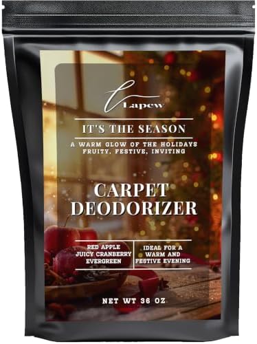 Lapew It's The Season Carpet Deodorizer Powder - Pet Safe Freshener for Vacuuming | Scented Odor Eliminator for Home | 36 oz by Lapew