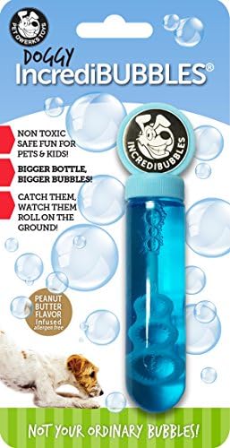 Pet Qwerks Incredibubbles Interactive Pet Toys - Long Lasting Edible Bubbles for Dogs & Cats - Peanut Butter Flavor - 38 ML (Pack of 12) by PetQwerks