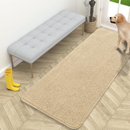 OLANLY Dog Door Mat for Muddy Paws 59x24, Super Absorbent Chenille Mud Mat by OLANLY