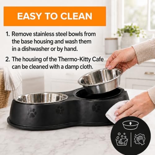 K&H Heated Water Bowl, Thermo-Kitty Café Feral Cat Feeding, Safety Listed - Image 5