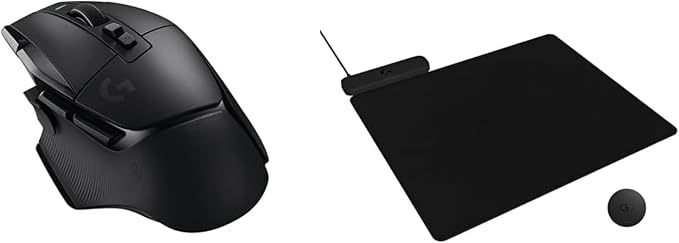 Logitech G502 X Lightspeed Wireless Gaming Mouse + Powerplay 2 Wireless Charging Mouse Pad Bundle - Black by Unknown