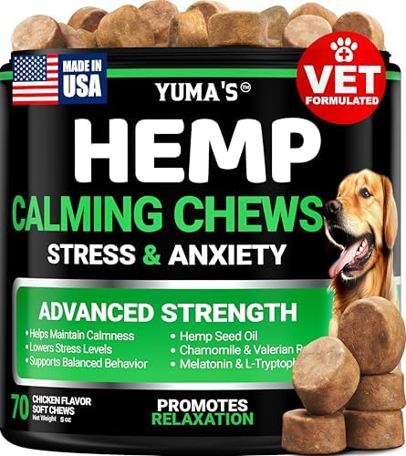 Advanced Calming Chews for Dogs - Hemp Dog Calming Chews Anxiety Relief by YUMAS