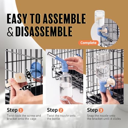 Choco Nose Patented No-Drip Dog Water Bottle/Feeder Leak-Proof Nozzle (C570 Blue, Large Sized Dogs-16.9 fl.oz) - Image 6