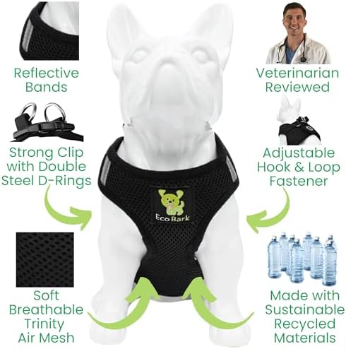 EcoBark Step in Dog Harness, Fully Adjustable Double Padded Mesh Vest, XS - Image 4