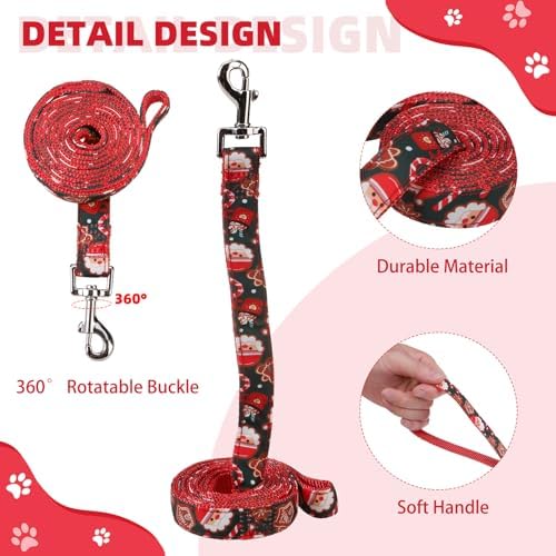 KOOLTAIL Christmas Dog Harness for Small Medium Dogs,Dog Harness and Leash Set, Step in No Pull Soft Mesh Padded Adjustable and Reflective Pet Vest Harness Puppy, Extra Harness for XS S Dogs, S - Image 3