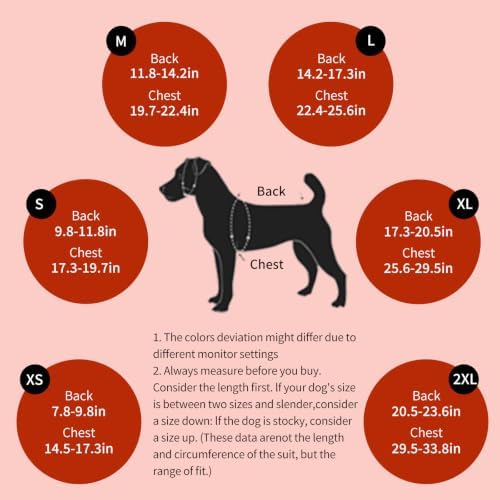 Dog Surgery Recovery Suit,Female Male Dog Onesie for Spay Neuter,Substitute E-Collar & Cone,Anti-Licking Breathable Onesie for Small Medium Large Dogs,Strawberry M - Image 2