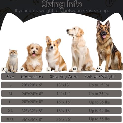 Dog Beds Large Sized Dog and Cats, 32in Pet Beds for Large Pet (Black) - Image 2