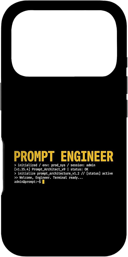 Prompt Engineer Terminal Screen AI Developer Software Coder Case for iPhone 17 Pro by Unknown