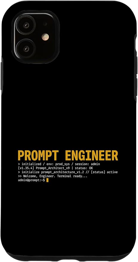Prompt Engineer Terminal Screen AI Developer Software Coder Case for iPhone 11 by Unknown