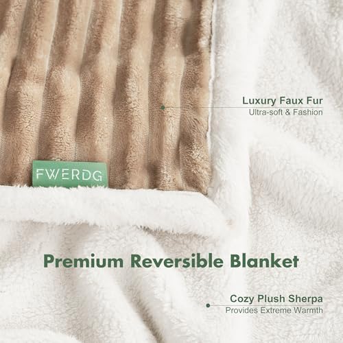 Waterproof Dog Blanket for Large Dogs - Washable Pet Throw Blanket for Couch Bed Protector, Cozy Fleece Calming Dog Blankets for Indoors & Outdoors, Linen, 50"x60" - Image 4