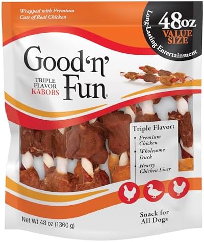 Good N Fun Kabobs Long-Lasting Dog Treat with Real Protein, 48 oz (4 Pk) - Image 2
