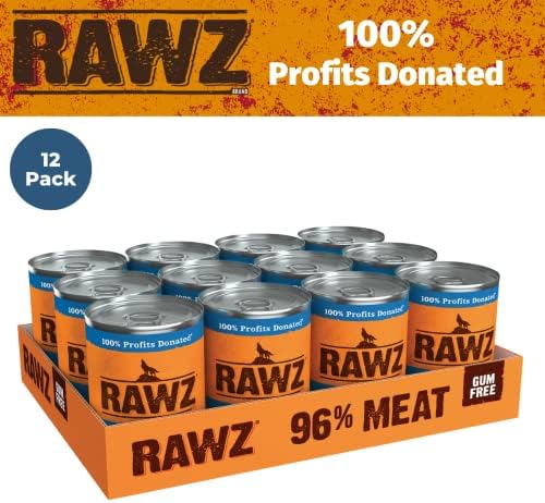 Rawz 96% Meat Canned Wet Food for Dogs 12 Pack/ 12.5 oz. Cans (Salmon) - Image 3