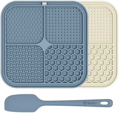 ChefAide 2 Pack Lick Mat for Dogs, Cats & Puppies with Suction Cups by ChefAide