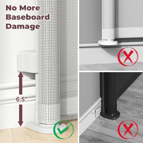 Retractable Baby Gate for Stairs & Doorways, Dog Gate Indoor Outdoor - Image 3