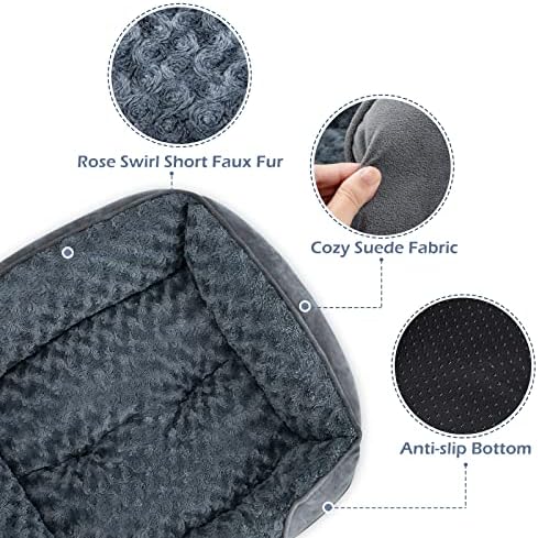 INVENHO Dog Bed Medium Size Dog, Orthopedic Warming Soft Calming Sleeping Puppy Bed Durable Pet Bed with Anti-Slip Bottom - Image 4