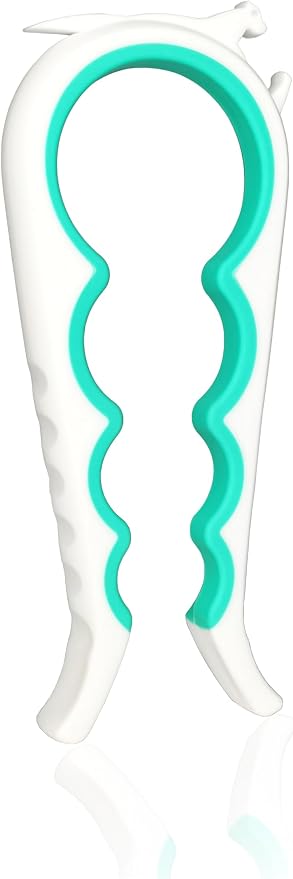 Otstar Jar Opener Bottle Opener and Can Opener for Weak hands, Seniors with Arthritis and Anyone with Low Strength, Mutil Jar Opener Get Lids Off Easily (White and Cyan) | Adjustable Lid Opener Effortlessly Opens Jars, Bottles & Pop-Top Cans, Great for... by Otstar