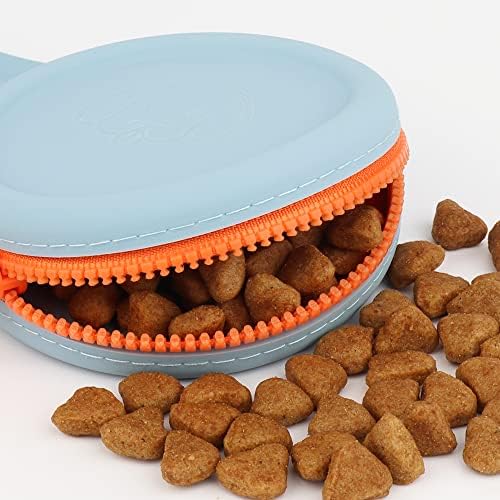 Silicone Dog Treat Pouch Small Bag,2PCS Pet Walking Bag for Dog and Cat,Pocket Size,Easy to Clean,Odorless,Zipper Design,Moisture-proof,Travel Walking Bag,Portable Training Bag. (Sky Blue&Light Pink) - Image 2