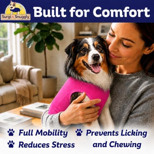 Surgi Snuggly Dog Surgery Recovery Suit, Cone Alternative, Spay/Neuter L - Image 5