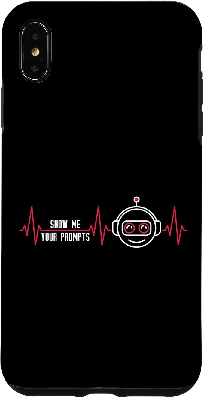 Show Me Your Prompts AI Artificial Intelligence Heartbeat Case for iPhone Xs Max by Unknown