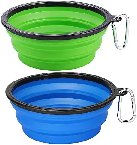 Kytely Large Collapsible Dog Bowls 2 Pack, 34oz Foldable Dog Travel Bowl by Kytely