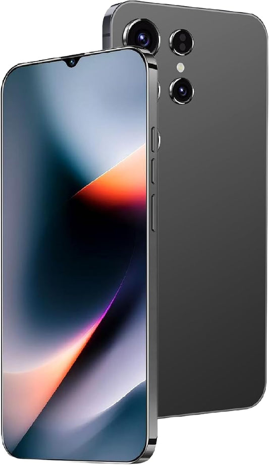 Unlock Phone, 4G Network Android Phone, 6.3-inch Screen, 2GB RAM+16GB ROM/TF 128GB, Dual SIM Cards, Dual Cameras, Suitable for Novice Users (89black) by Unknown